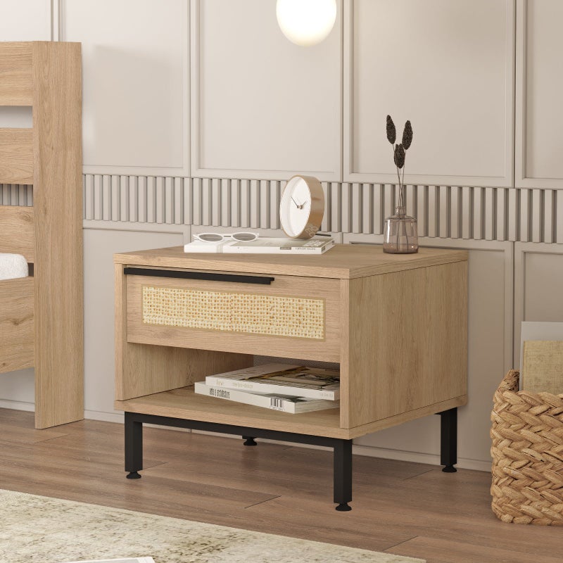 Home Canvas Ocean Commode  with Drawer & Open Shelf - Image 2